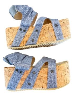 Glittery Blue Kids Sandals